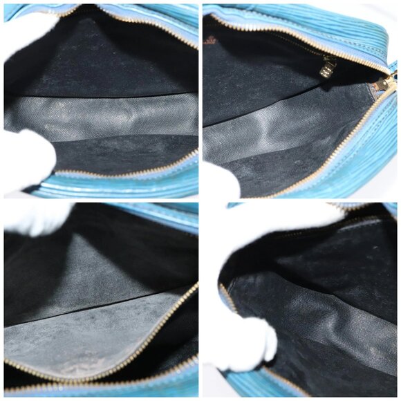 LOUIS VUITTON Epi June Feuille Shoulder Bag Blue M52155 LV Auth 135469 - Picture 16 of 16